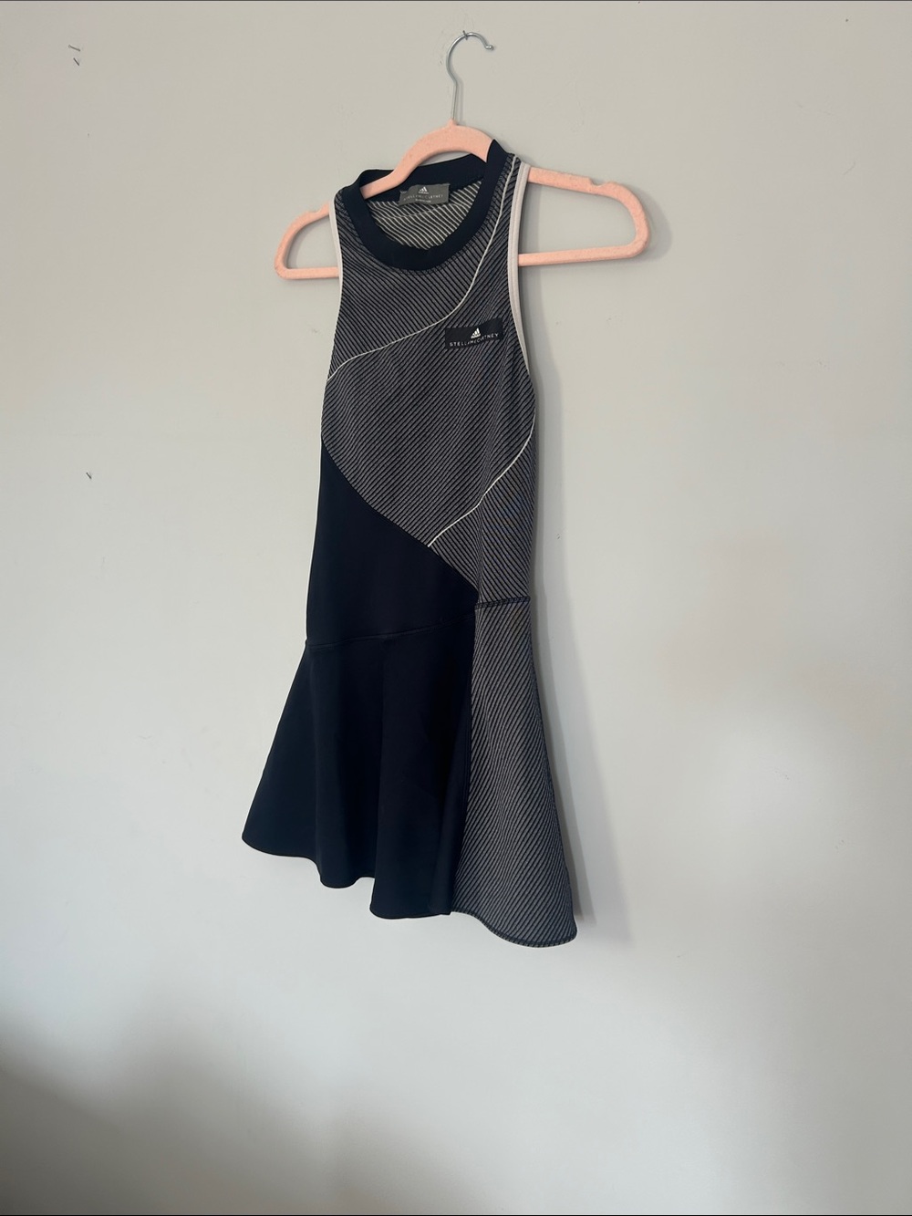Black & Gray Sleeveless A-Line tennis dress adidas x Stella McCartney